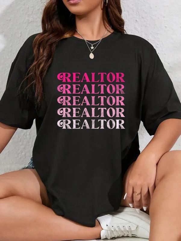 cotton Women'WB shield Realtor T-Shirt casual Fashion graphic tees for women Hoodie, Sweatshirt | DripVista.com