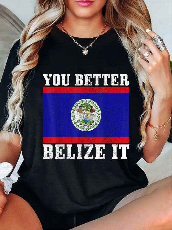 cotton You Better Belize Mouthless cat Funny Belize Flag Pride T-Shirt casual Fashion graphic tees Hoodie, Sweatshirt