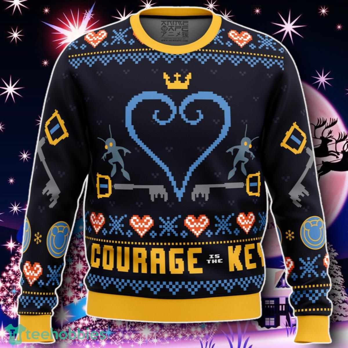 Courage Is The Key Kingdom Hearts Ugly Christmas Sweater Gift For Men And Women