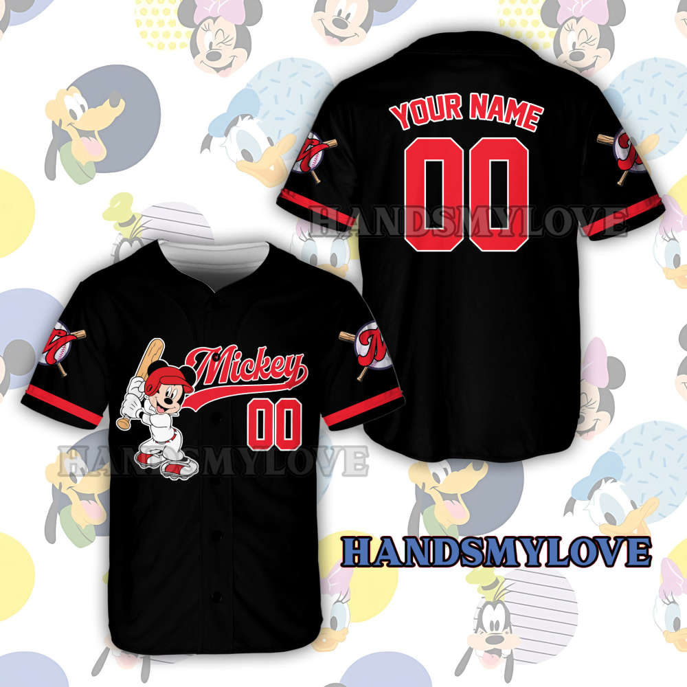 Game Day Mickey Baseball Jersey: Custom Disney Character Outfit for Baseball Fans & Lovers - Bafud