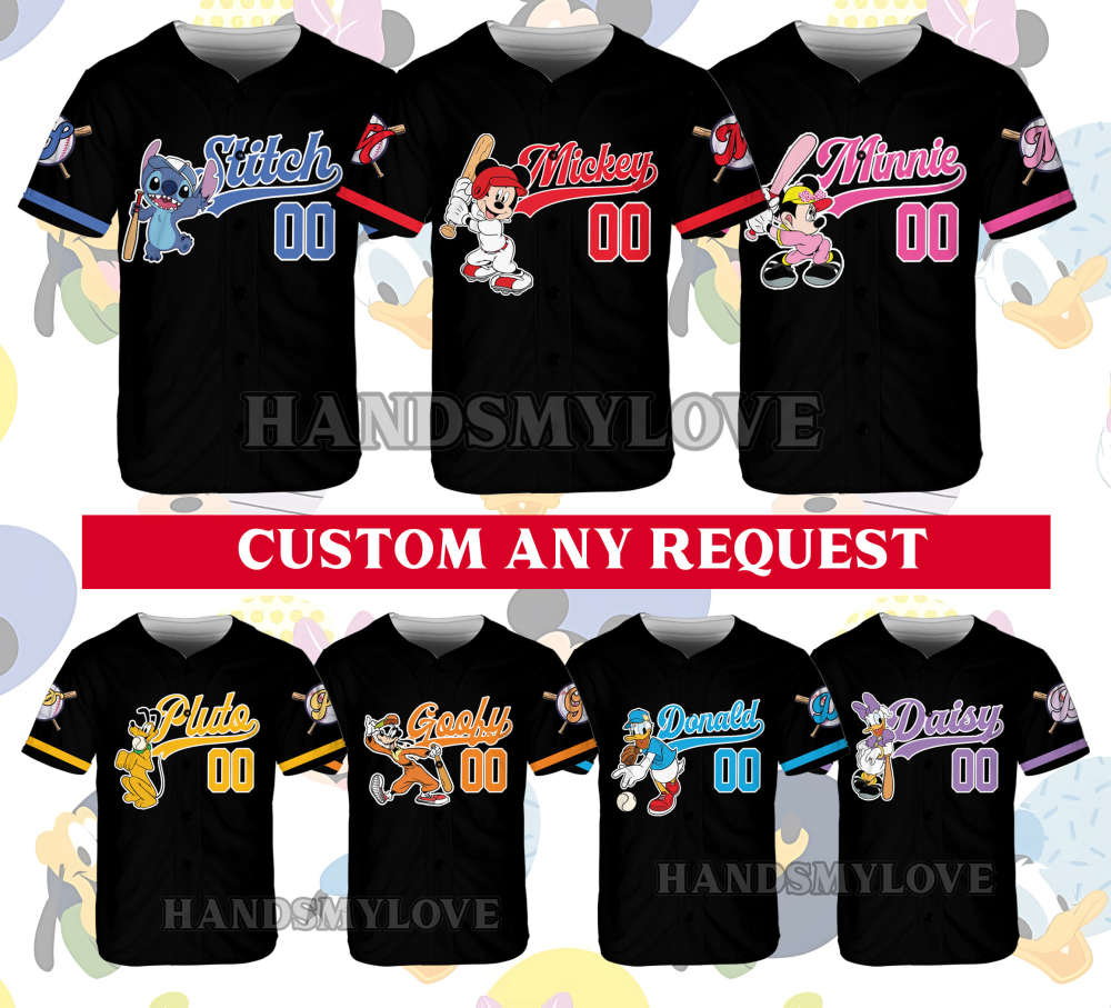 Game Day Mickey Baseball Jersey: Custom Disney Character Outfit for Baseball Fans & Lovers - Bafud