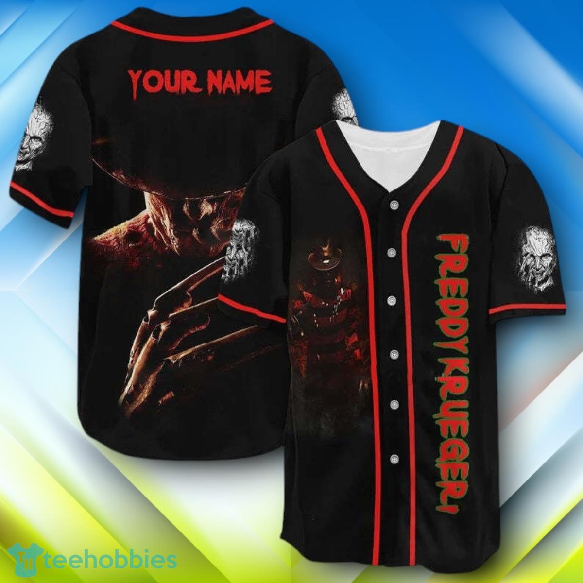 Custom Name Freddy Krueger Halloween Baseball Jersey Style Gift