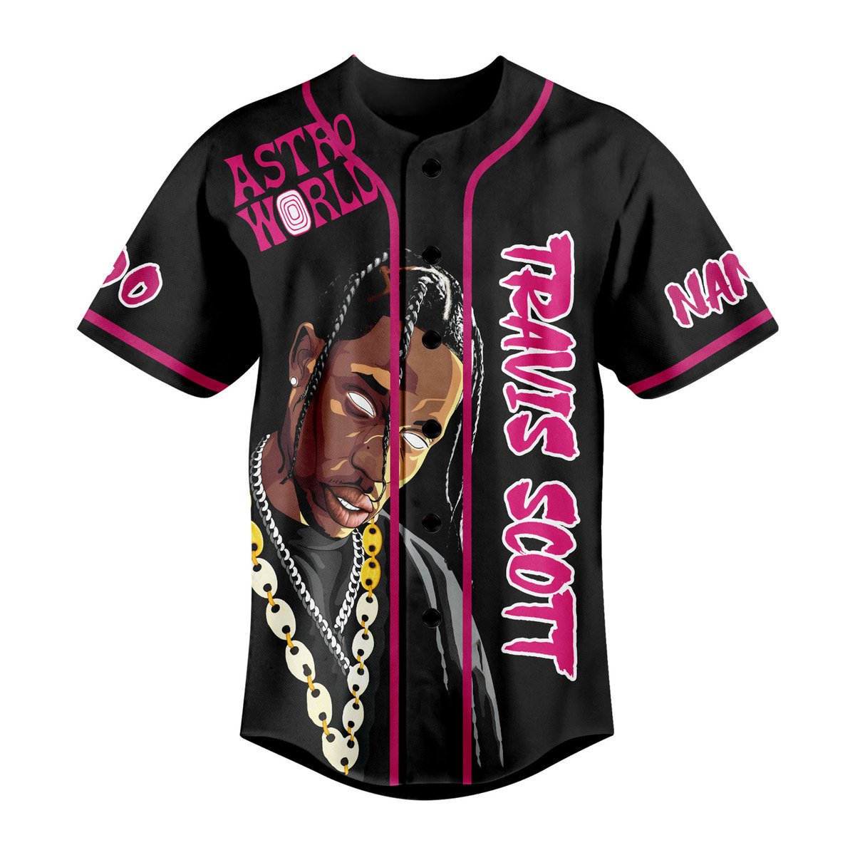 Customized Stylish Travis Scott Music Baseball Jersey