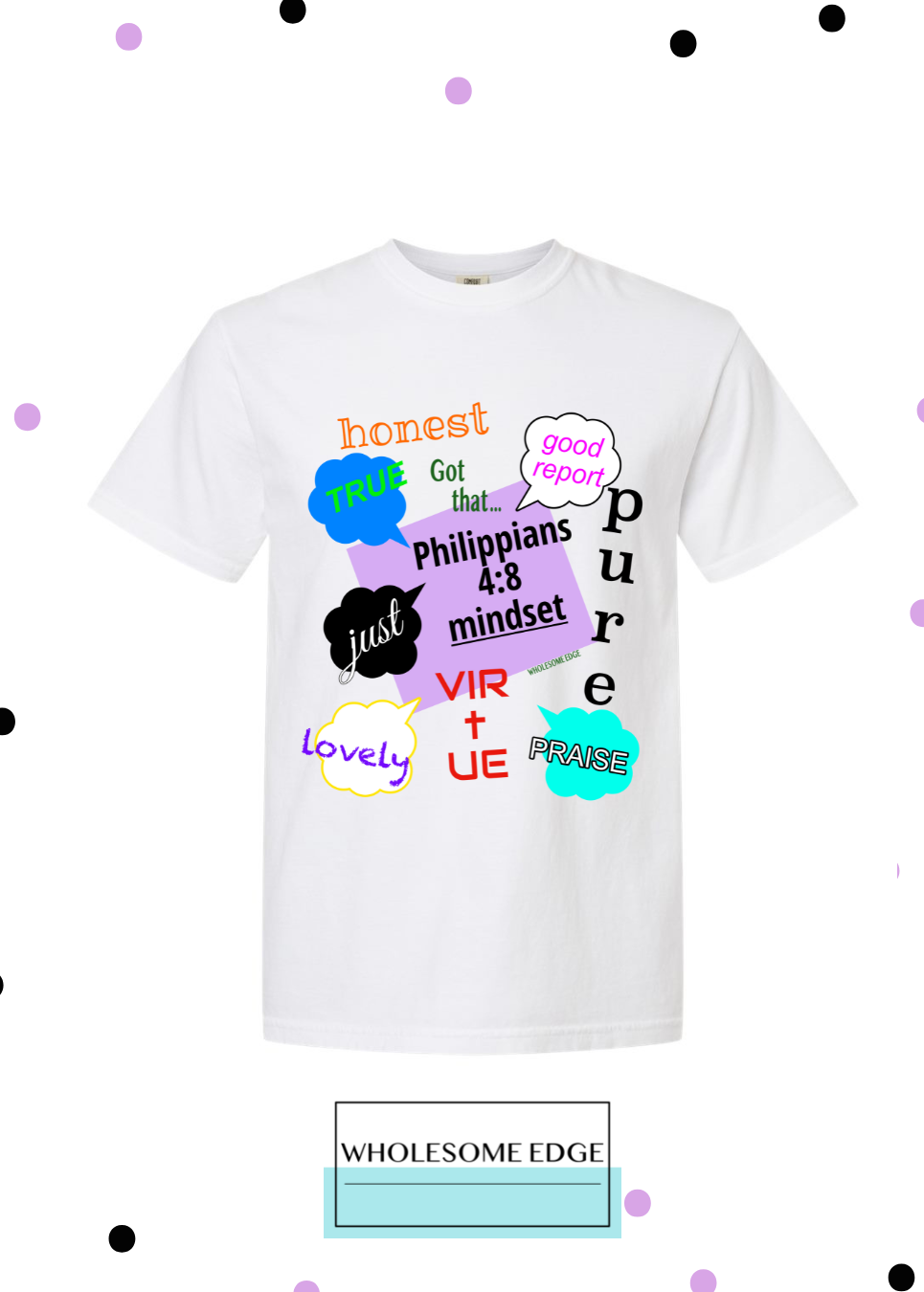 Philippians 4:8 Mindset Retro - Christian Tee