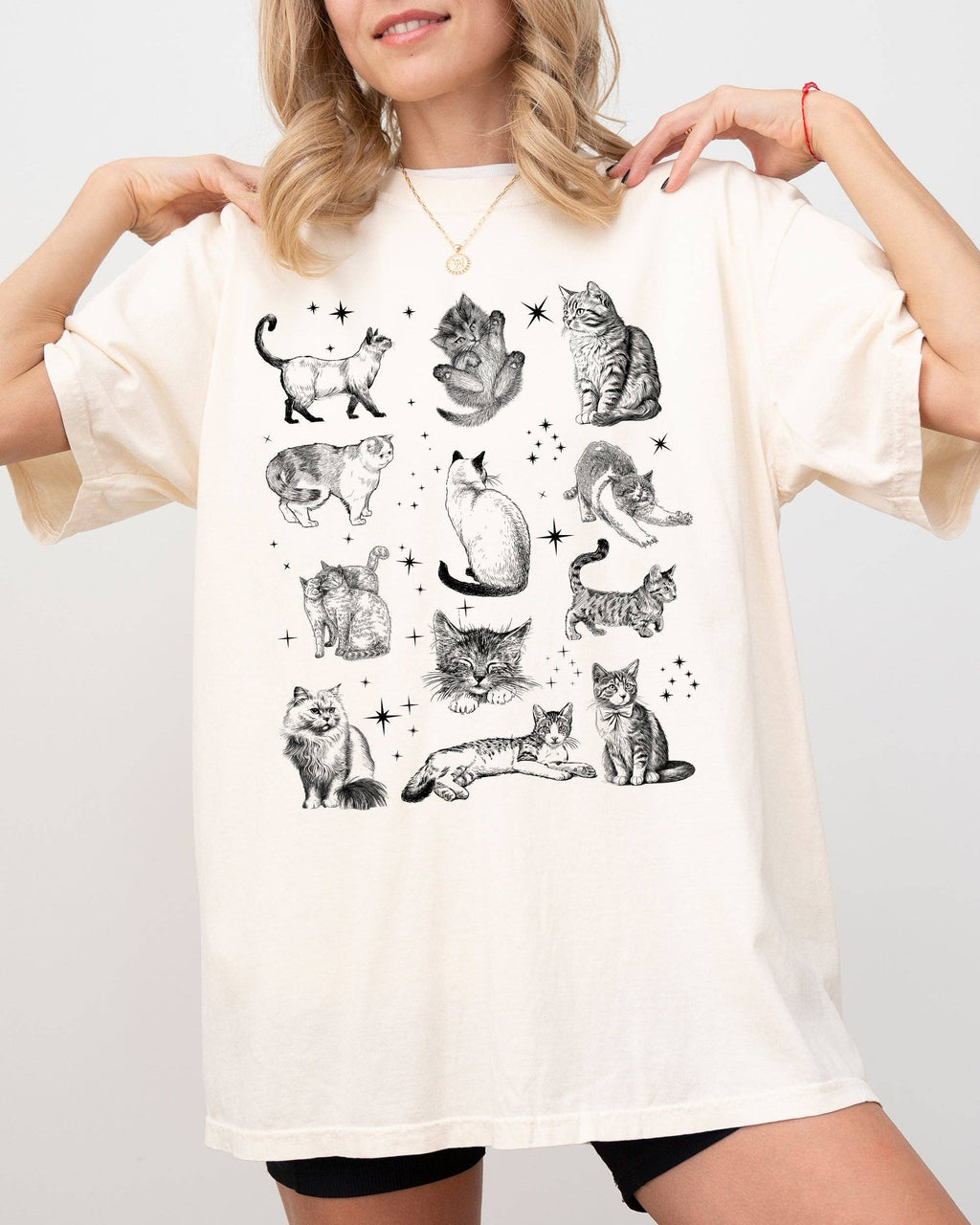 Magical Cats Vintage Kitten Tarot Sparkles, Halloween Shirt