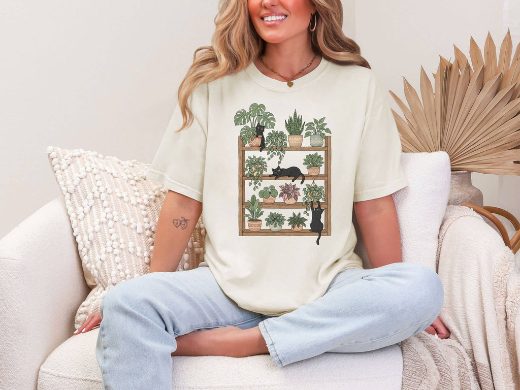 Plant Shelf Cat Graphic Tee