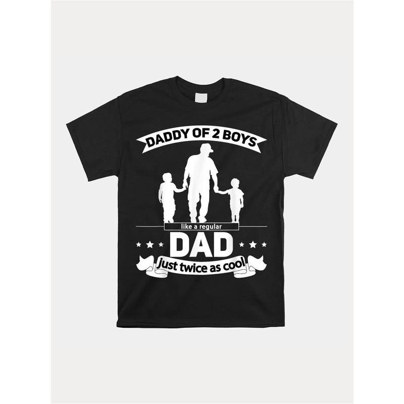 dad FOG 2 boys daddy FOG two sons shirt Swoosh shirtPrinted Pattern Men Sports Black Casual Blazer Short Sleeve T-shirt...
