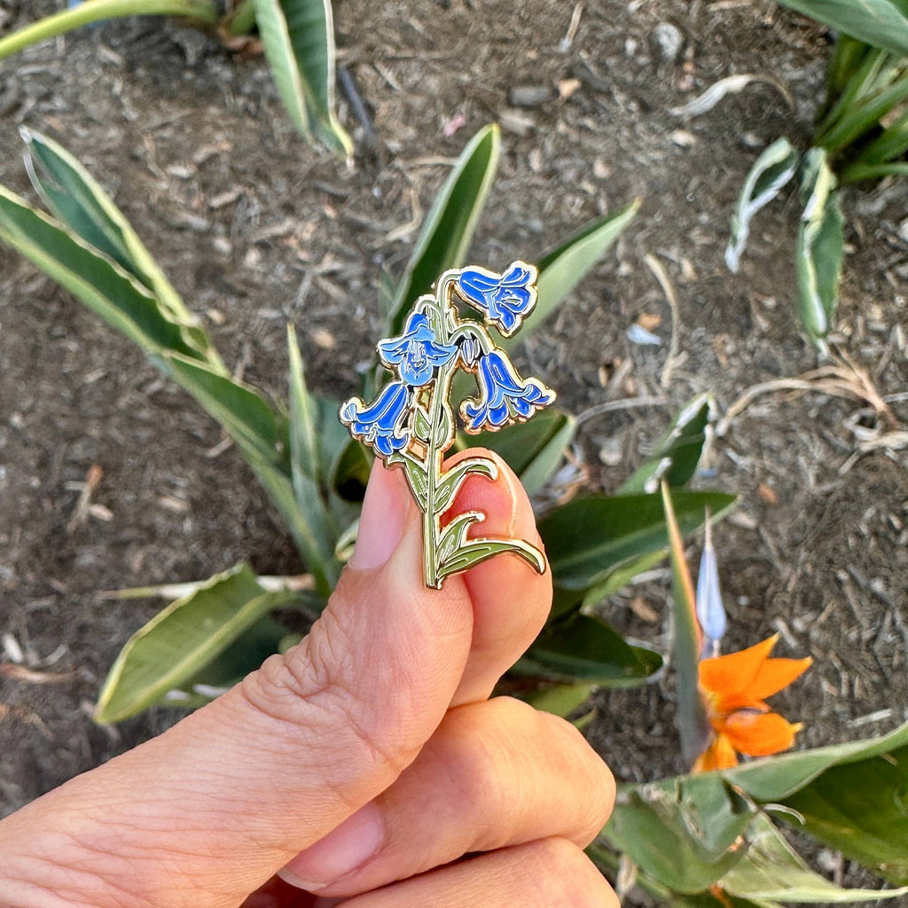 Bluebell Flower Enamel Pin Delicate Floral Lapel Pin