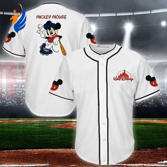 Disney Mickey Mouse Baseball Jersey - Perfect Gift for Mickey Mouse Lovers! - Bafud