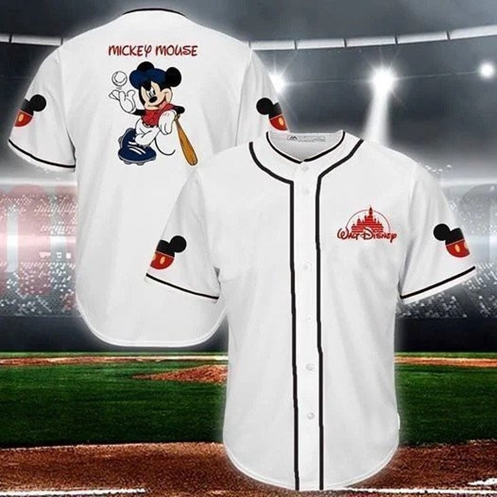 Disney Mickey Mouse Baseball Jersey - Perfect Gift for Mickey Mouse Lovers! - Bafud