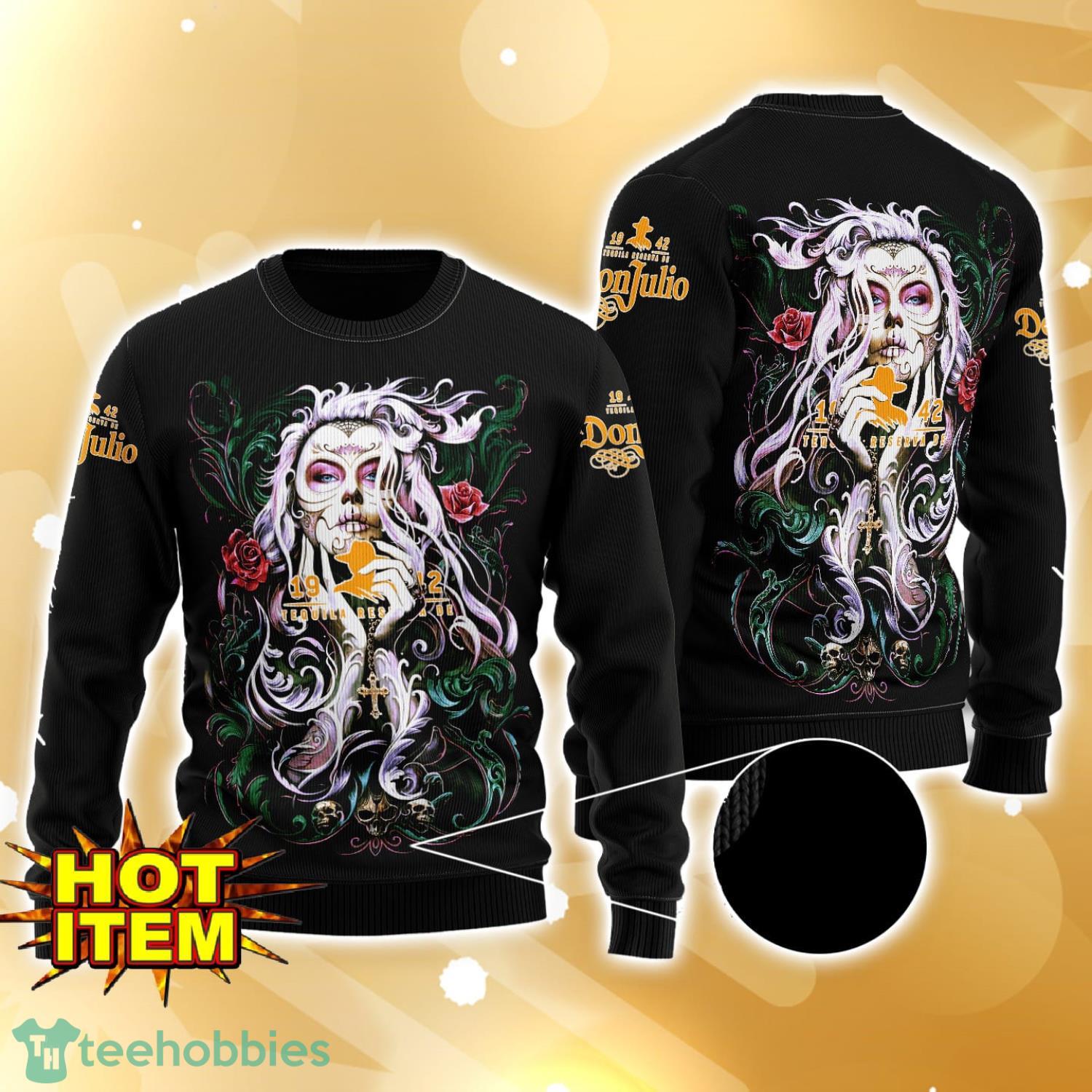 Don Julio Tattoo Girl 3D Ugly Christmas Sweater For Men And Women