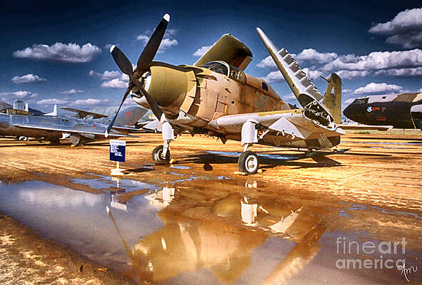 Douglas A-1 Skyraider Prop Bent Wing Plane Print