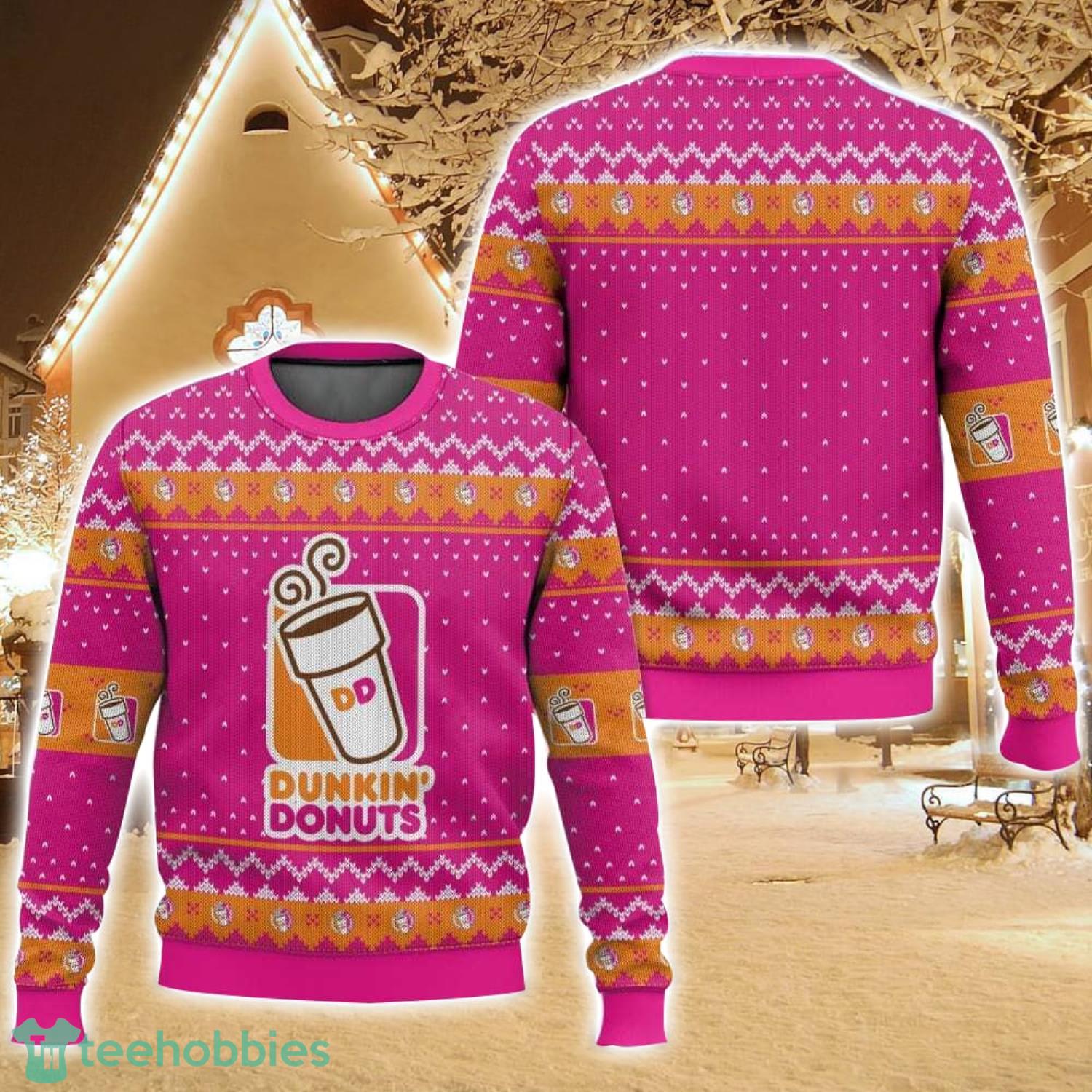 Dunkin’ Donuts Ugly Christmas Sweater For Men And Women Christmas Holiday Gift Family Gift