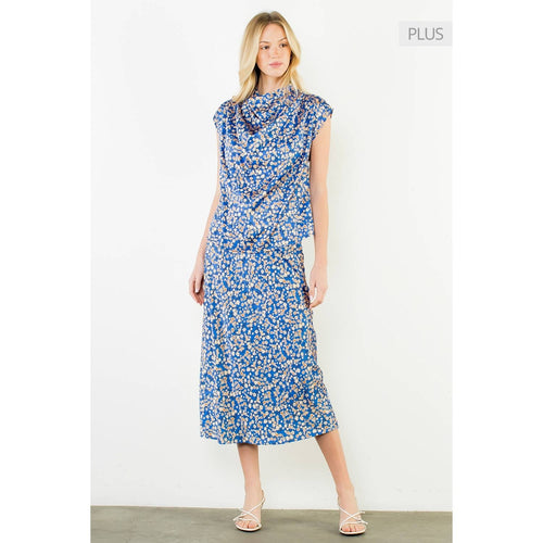 /Size Xl/ Floral Cowl Neck Sleeveless Top