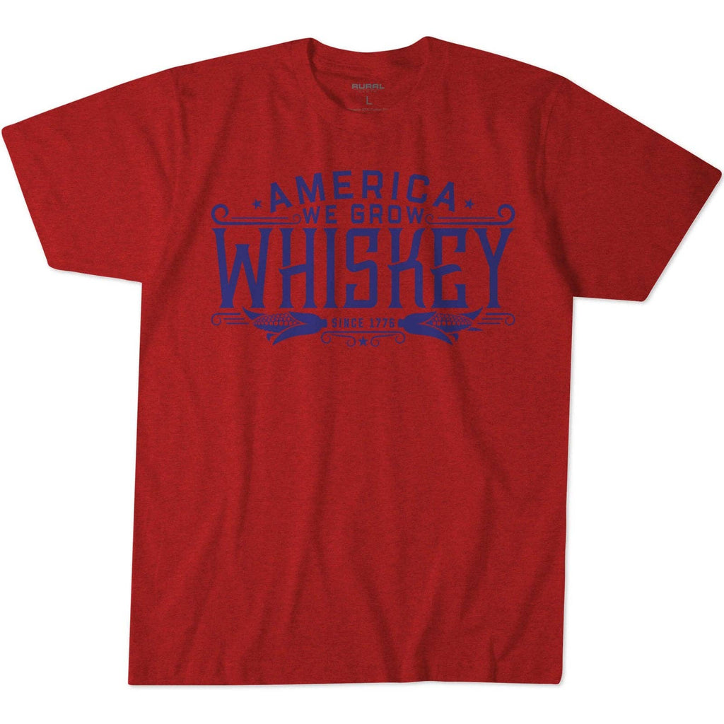 America We Grow Whiskey Tee-Heather Red