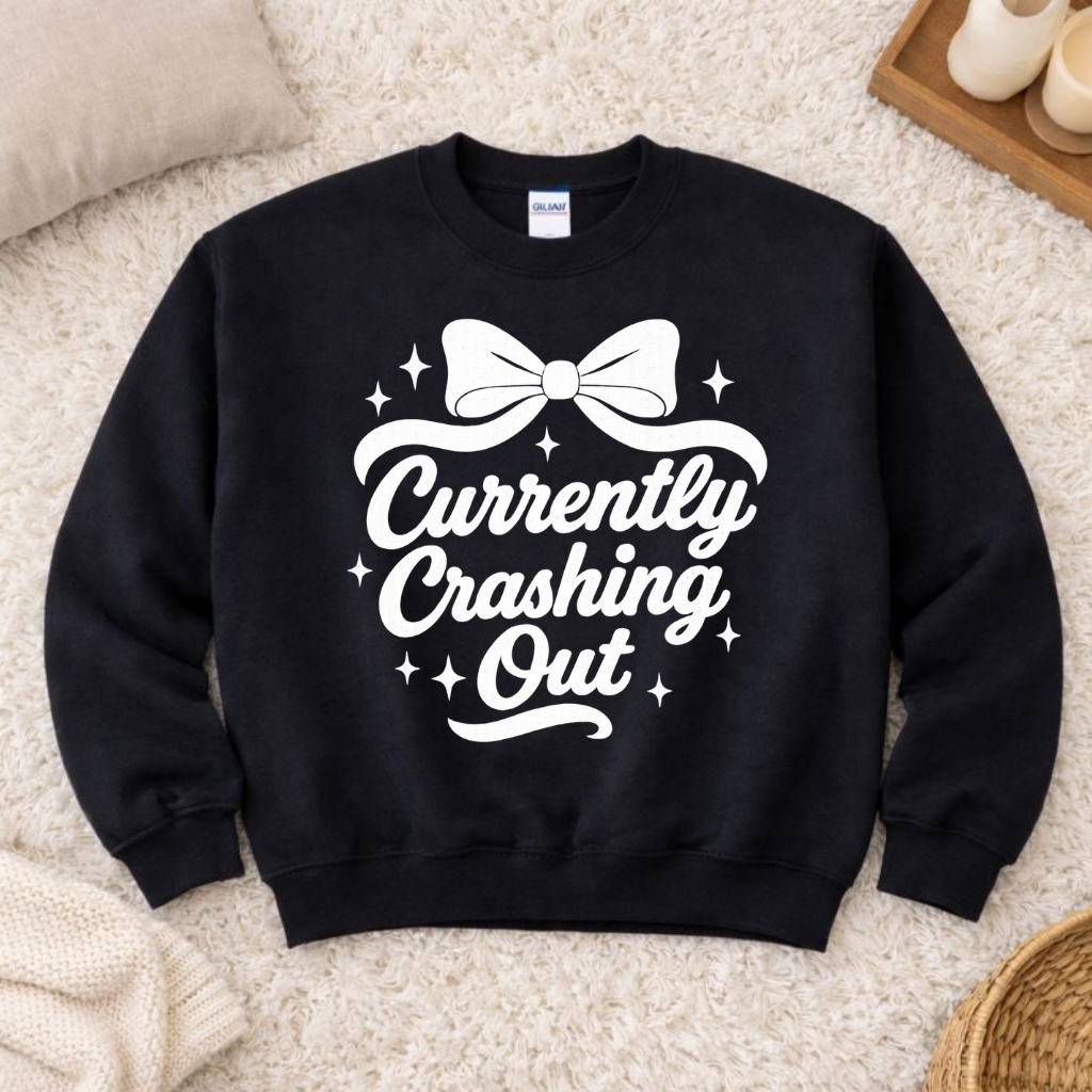 Crashing Out Graphic Crewneck Sweatshirt
