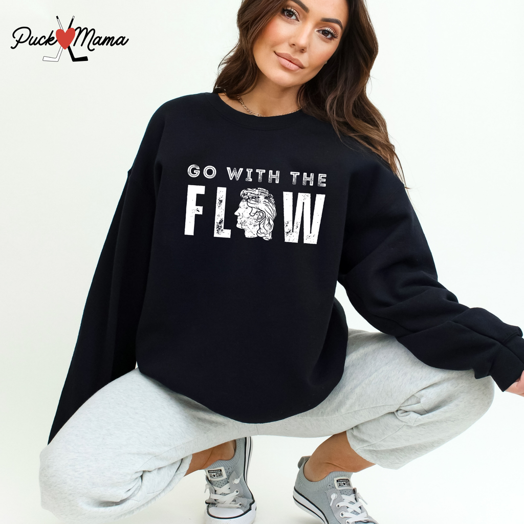 Go with the Flow Hockey Unisex Crew Sweatshirt