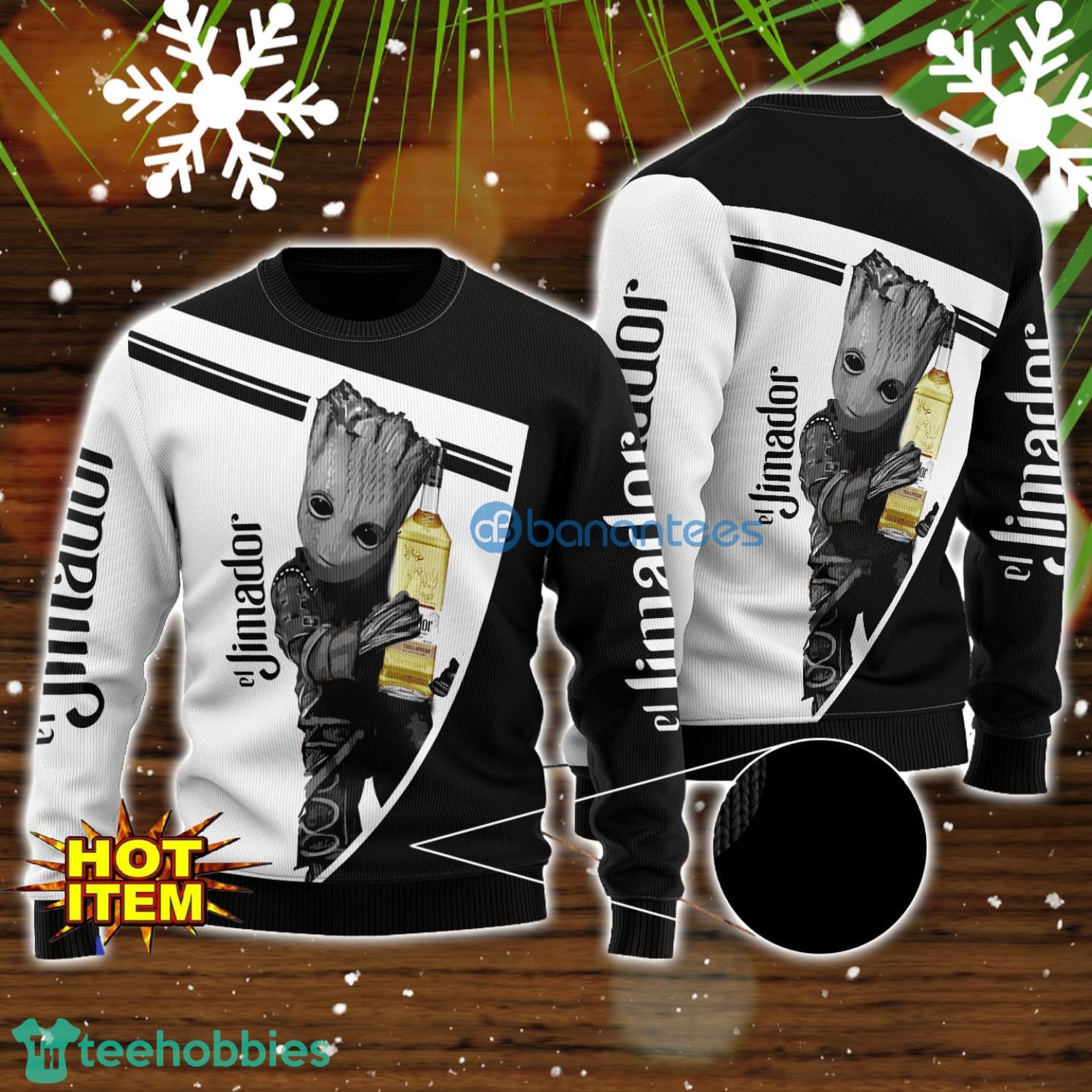 El Jimador And Baby Groot 3D Ugly Christmas Sweater For Men And Women Christmas Gift