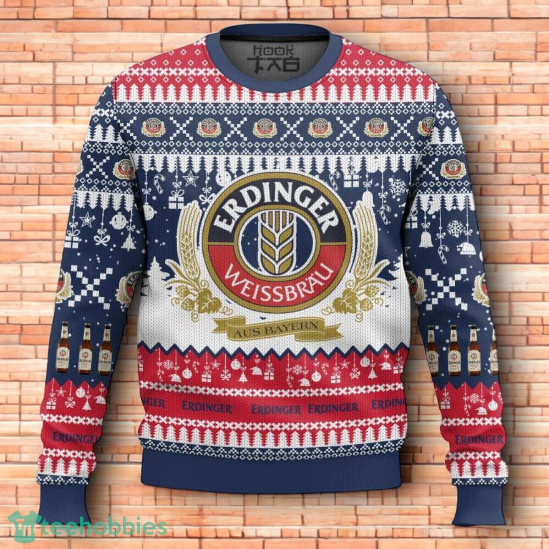 Erdinger German Beer Ugly Christmas Sweater 3D Design For Men Women