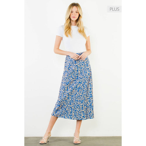 /Size Xl/ Satin Floral Skirt
