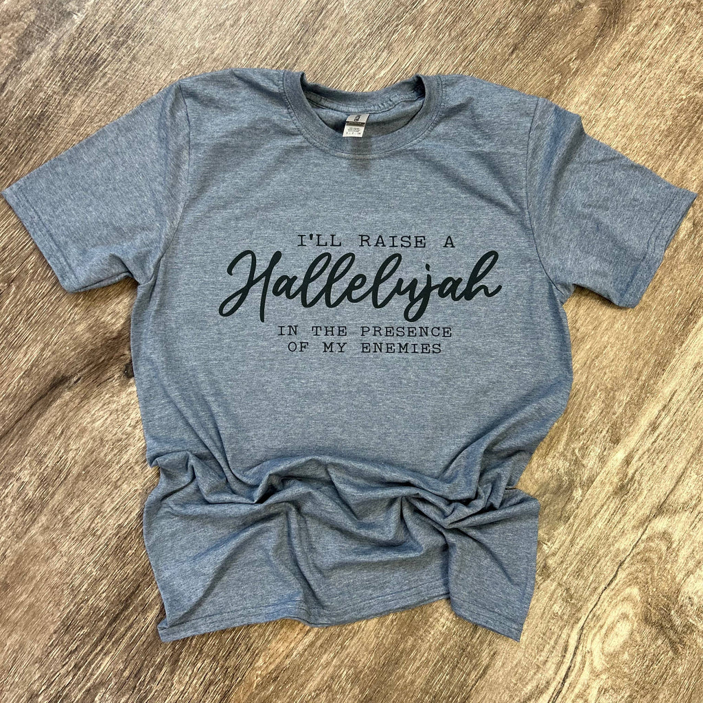 I’Ll Raise A Hallelujah On Softstyle Heather Indigo Tee