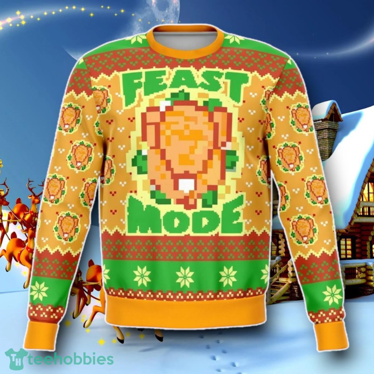 Feast Mode Dank Ugly Christmas 3D Sweater Special Gift