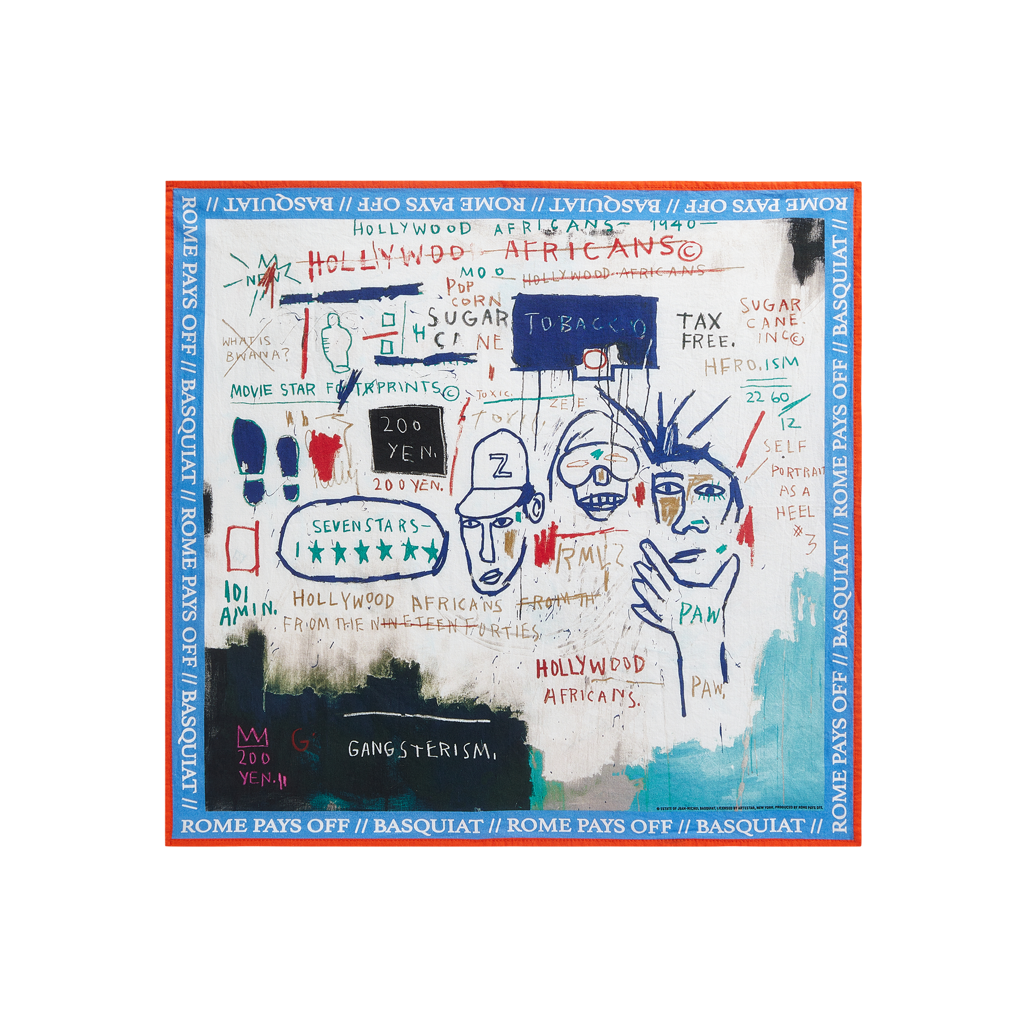 Jean-Michel Basquiat "Hollywood Africans" Bandana
