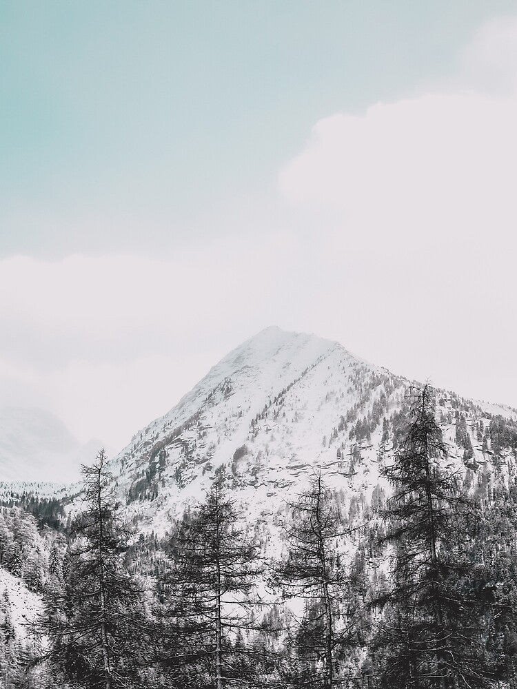 Mountains, Blue, Nature, Fashion print, Scandinavian art, Modern art, Wall art, Print, Minimalistic, Modern by juliaemelian