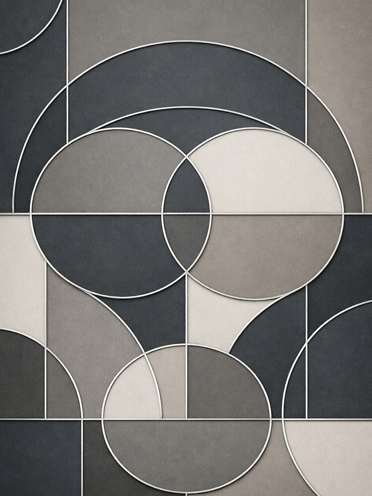 Silver Accent Geometric Minimal Wallpaper by Ve & Co