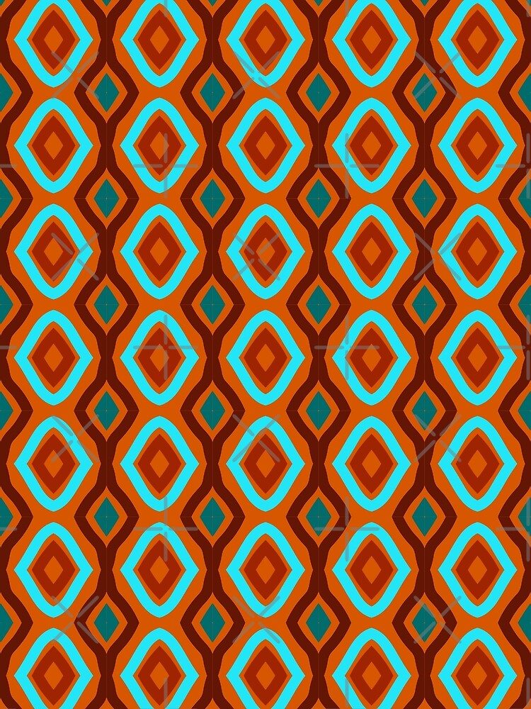 Ethnic Retro Diamond Pattern Print by aprilsims