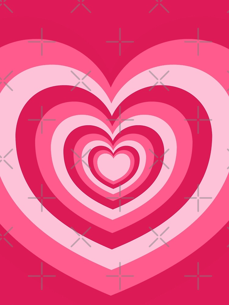 Retro Pink Hearts Sticker by kreativdesigns_