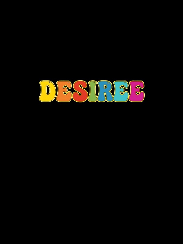 ❤️ Desiree Personalized Name Wavy Retro Shirt, Coffee Mug, Sticker Gift by HelixPedia