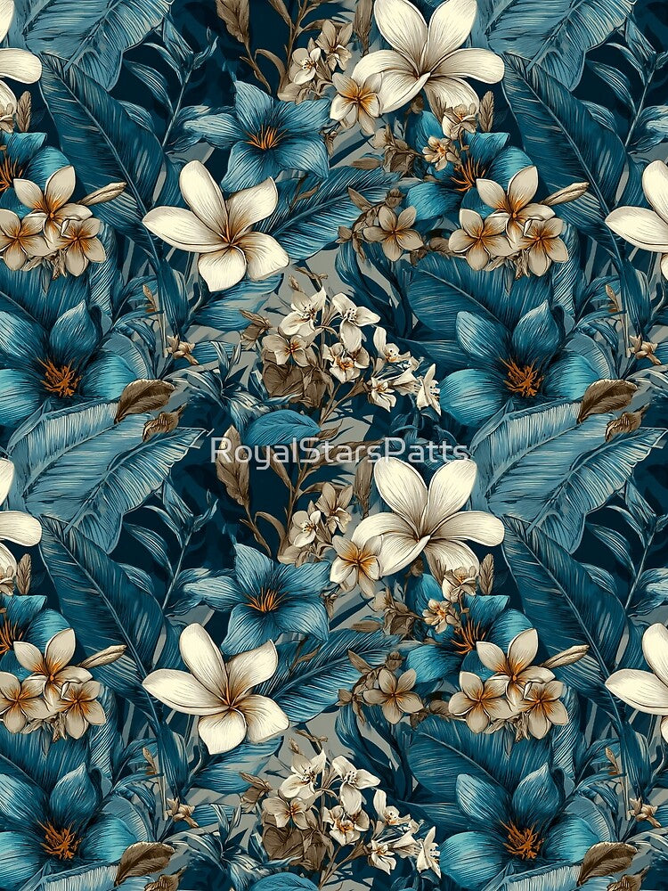 Cute Tropical Flower Print  - Flower Bouquet Pattern  - Gifts For Guys by RoyalStarsPatts