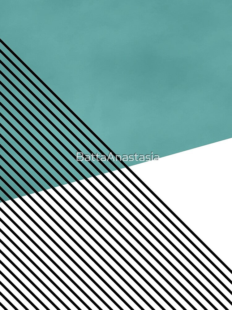 Simple geometric art - turquoise by BattaAnastasia
