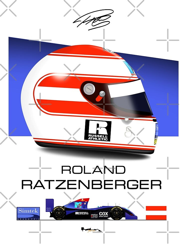 Roland Ratzenberger - Simtek S941 - Helmet and Car by JageOwen