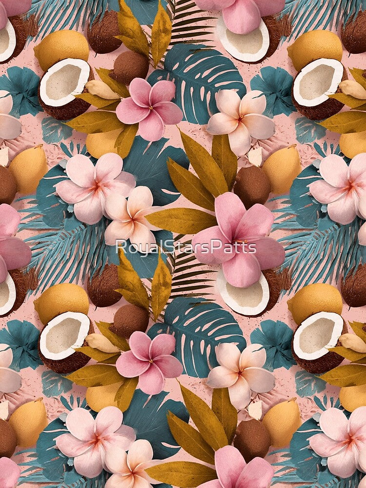 Blooming Tropical Floral Texture  - Botanical Garden Pattern  - Anniversary Gifts For Husband by RoyalStarsPatts
