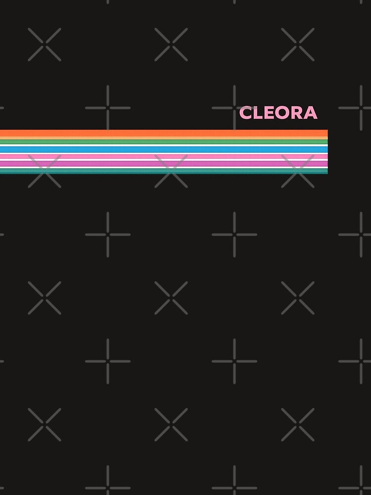 Retro 90s Neon Stripes Banner – AI Generated Minimal Graphic by Cleora Art