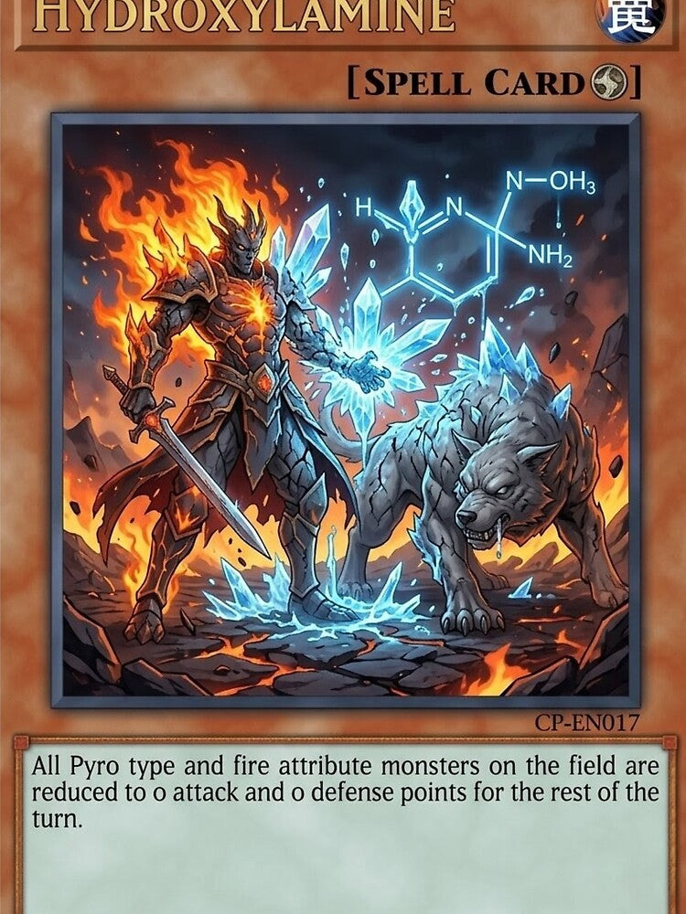 Custom Yu-Gi-Oh! Trading Card, Hydroxylamine by Uniqueartai