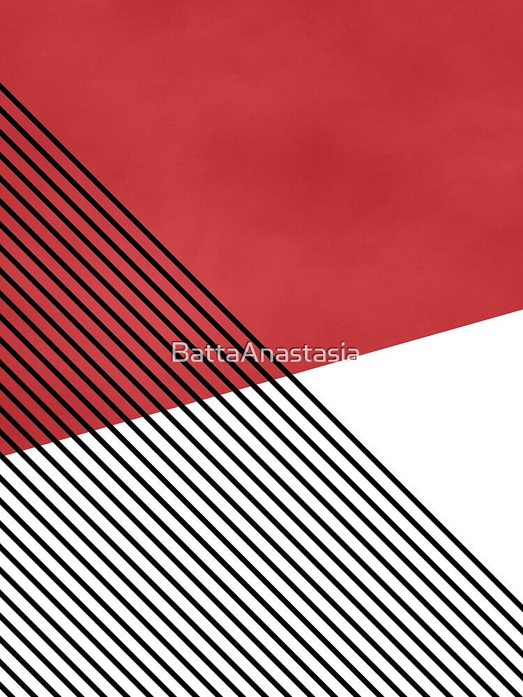 Simple geometric art - red by BattaAnastasia