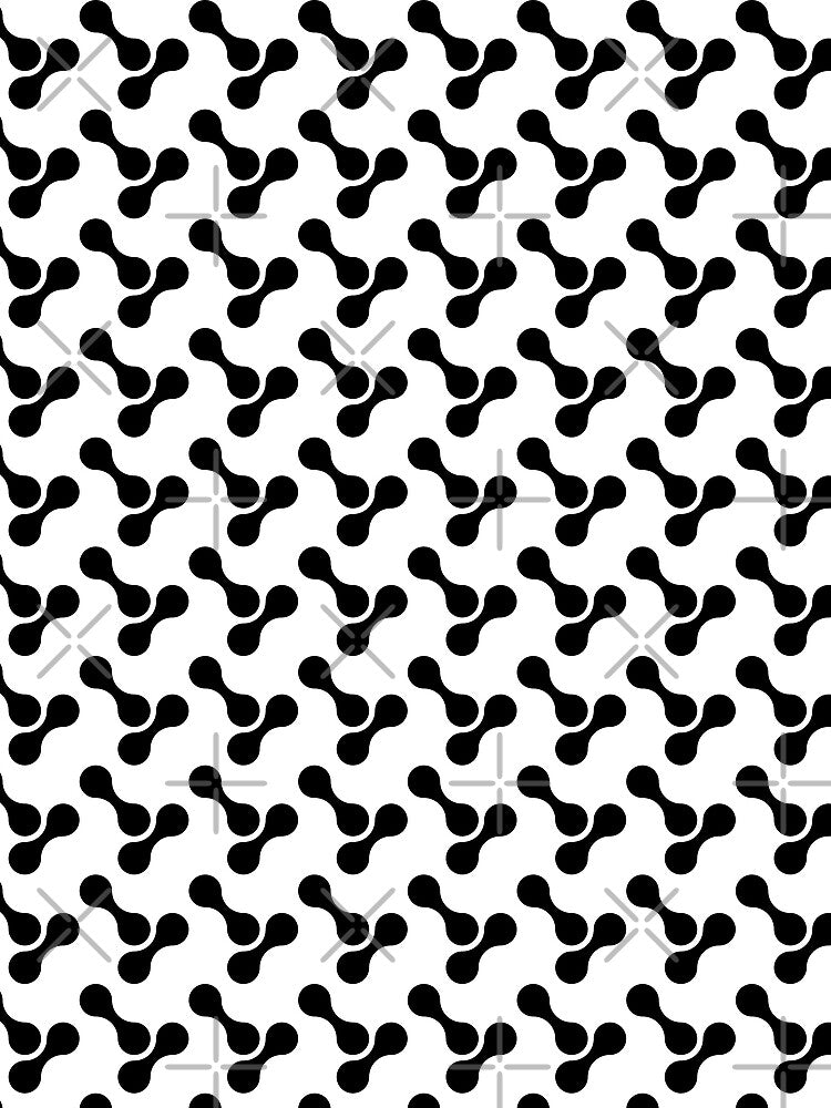 black and white abstract bone circle organic shape pattern by Ray Loka