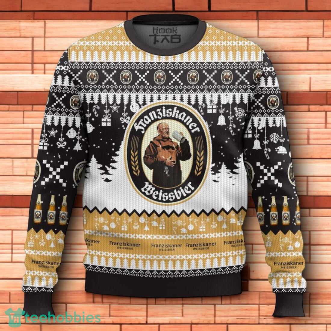 Franziskaner German Beer Ugly Christmas Sweater 3D Design For Men Women