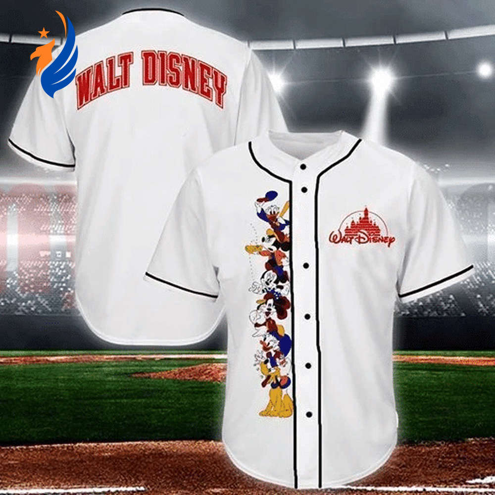 Friend and Mickey Mouse Disney Cartoon Gift: Lover s Baseball Jersey for Disney Fans - Bafud