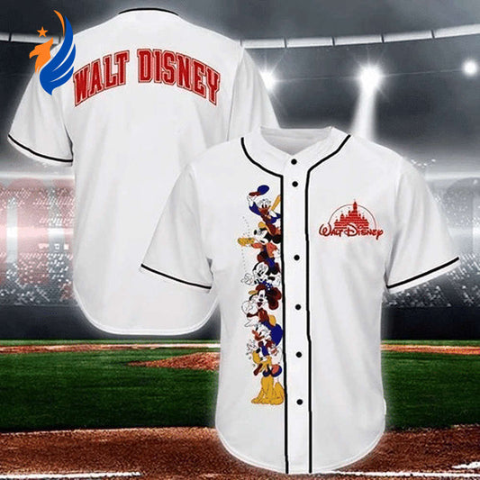 Friend and Mickey Mouse Disney Cartoon Gift: Lover s Baseball Jersey for Disney Fans - Bafud