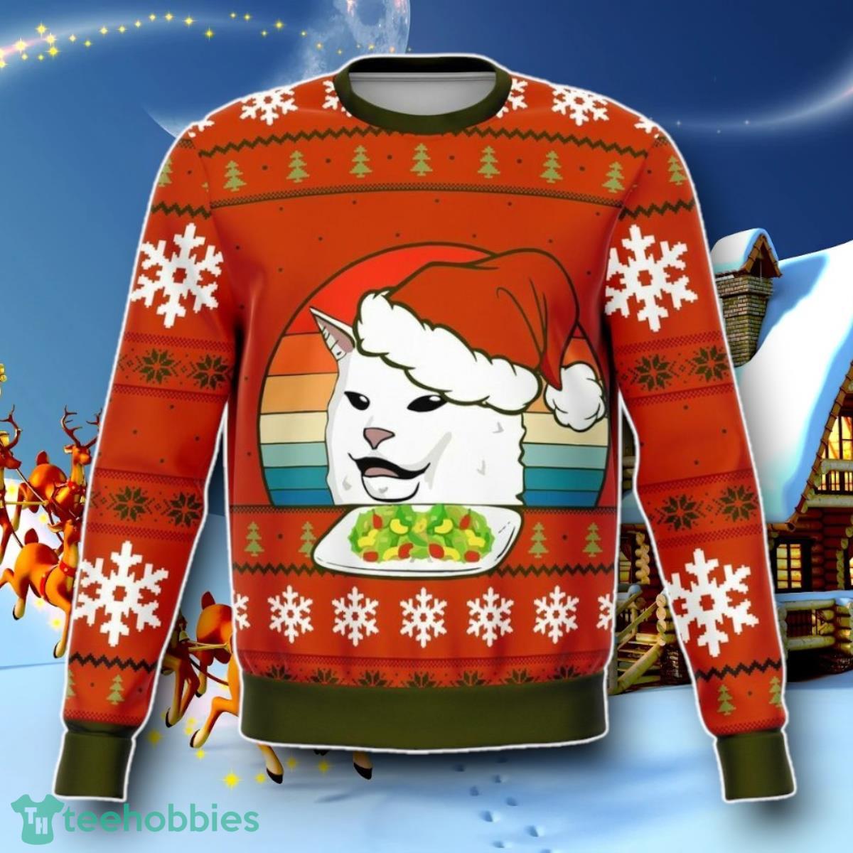 Funny Cat Meme Ugly Christmas 3D Sweater Special Gift