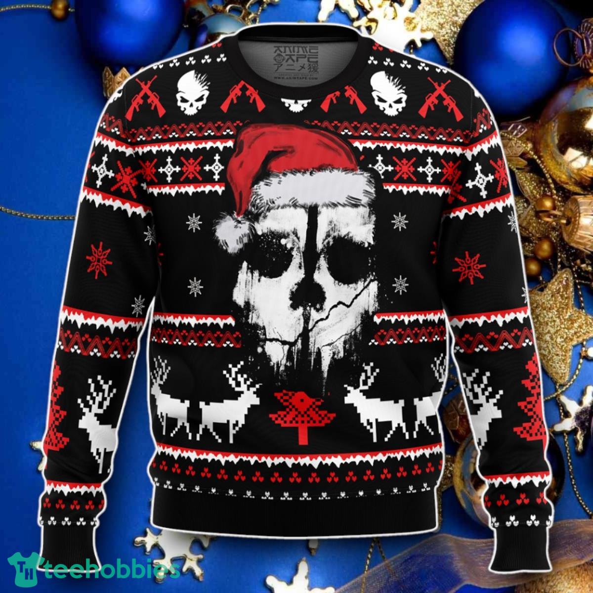Ghost Call Of Duty Ugly Christmas Sweater Style Gift For Men And Women