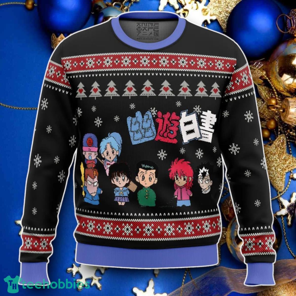 Ghost Fighter YuYu Hakusho Chibis Ugly Christmas Sweater Style Gift For Men And Women
