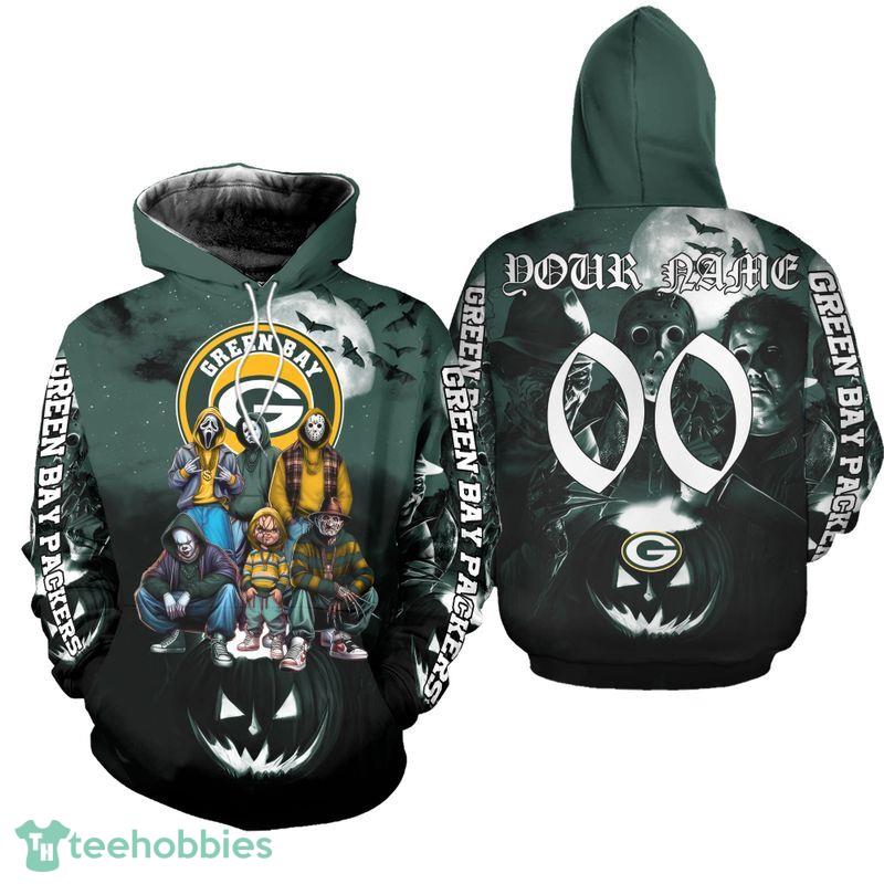 Gift Style Green Bay Packers Devil Halloween Party Hoodie Custom Number And Name