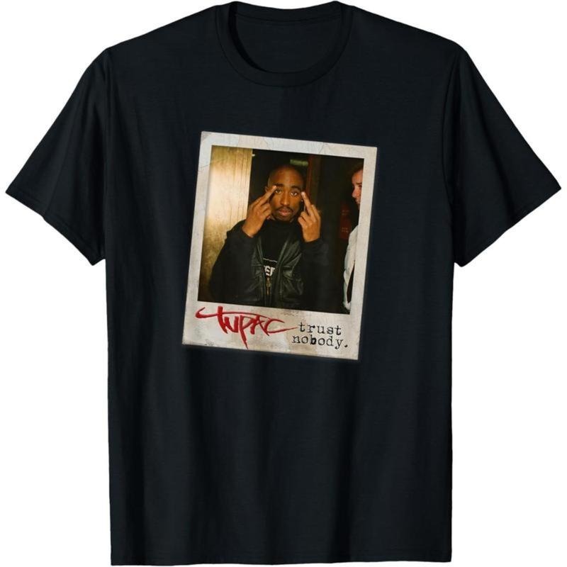 graphic tees Tupac Trust Nobody Photo T-Shirt WB shield Hoodie, Sweatshirt | DripVista.com