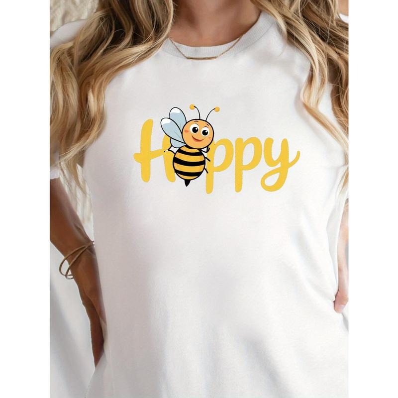 happy with cheerful bee pure Women'WB shield Tshirt comfort fit Hoodie, Sweatshirt | DripVista.com