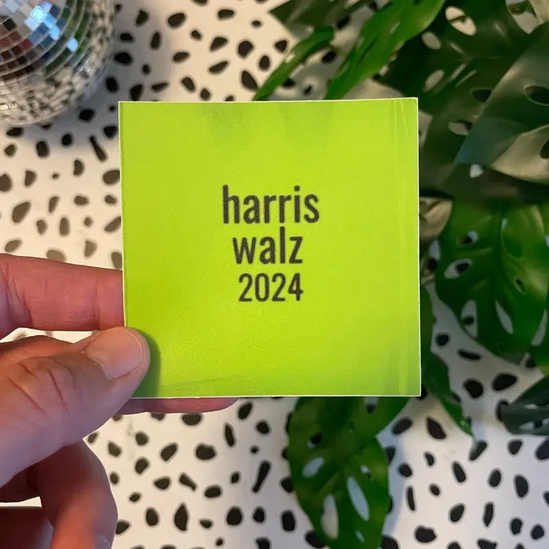 harris walz 2024 brat vinyl plastic album, matte sticker in two sizes available T-Shirts, Hoodie, Sweatshirt | DripVista.com